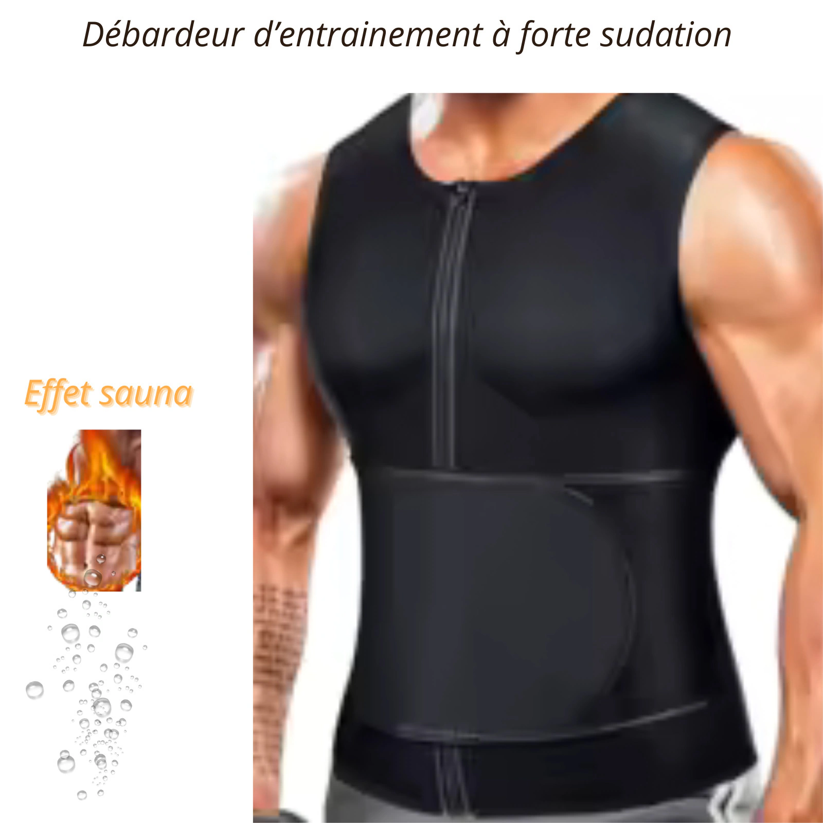 Gilet Minceur Homme en Neoperene a Forte Sudation