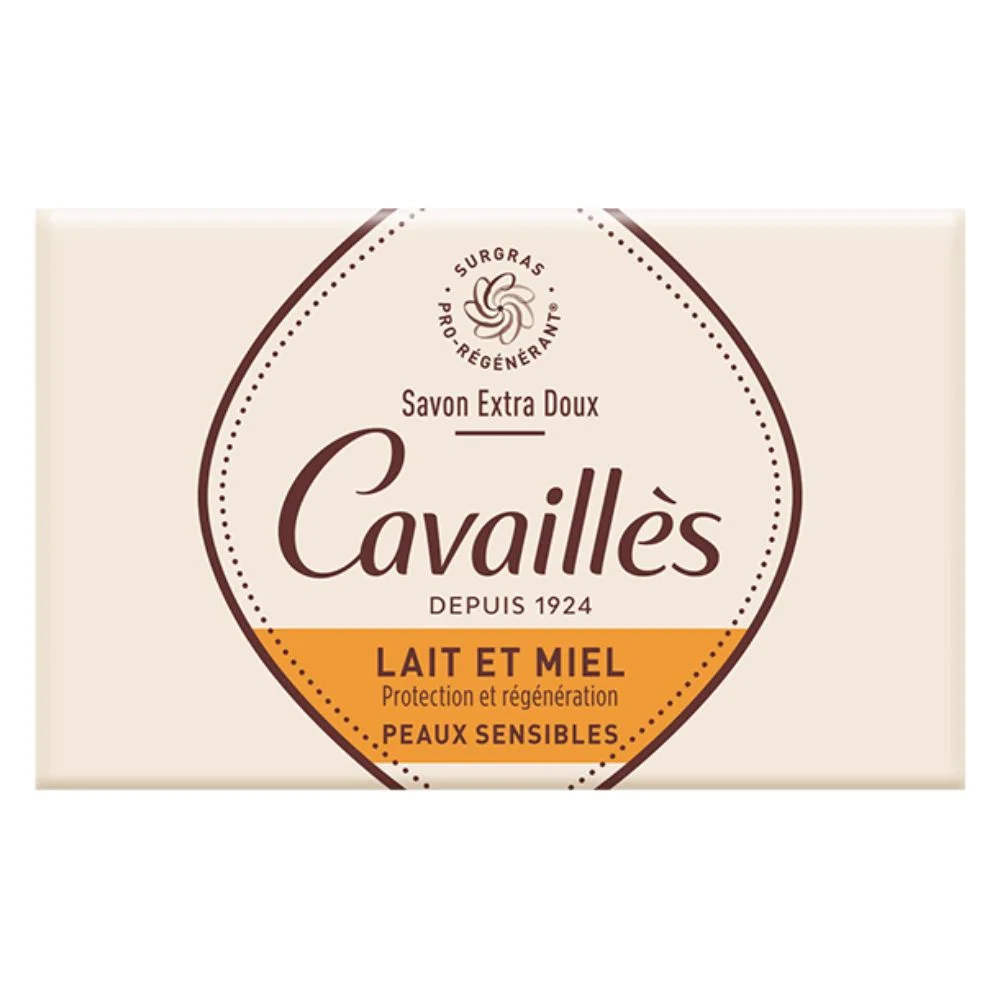 Rogé Cavaillès Savon Surgras Extra Doux Lait et Miel Pain de 150 g