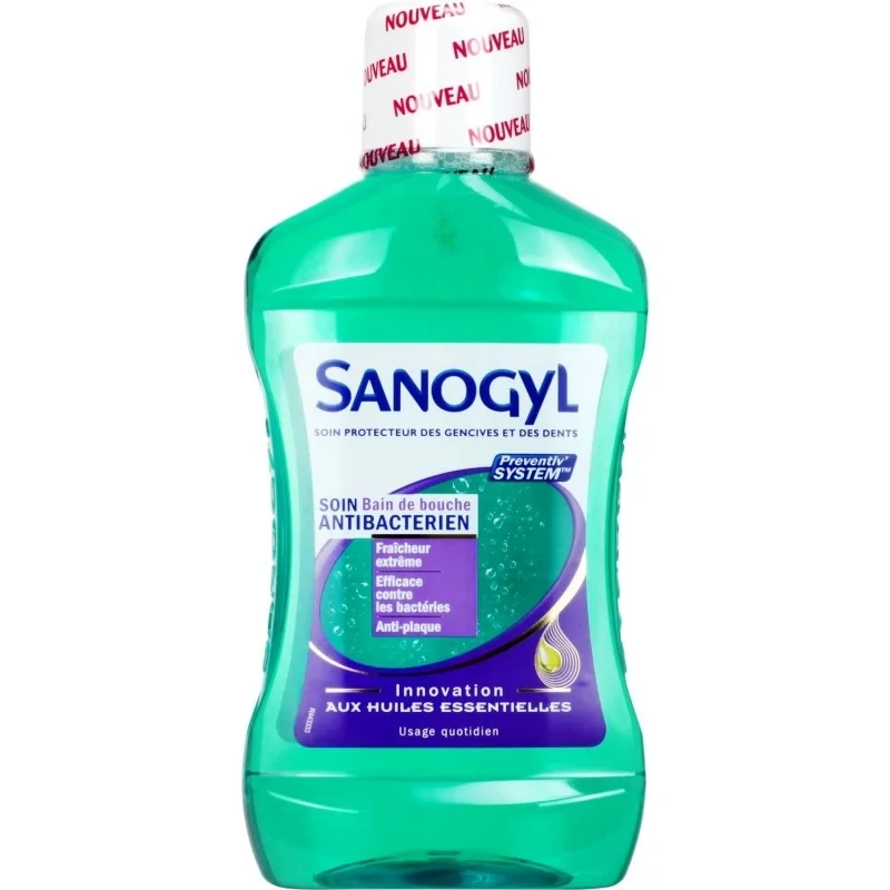 Sanogyl Bain de Bouche Antibacterien au Huiles Essentielles Fl 500 ml