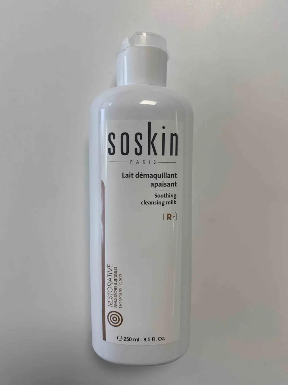 Soskin Lait Demaquillant Apaisant 250 ml Peaux Sèches et Sensibles