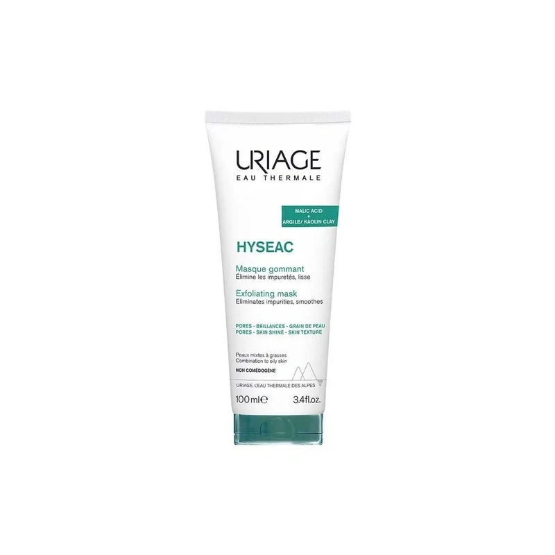 Uriage Hyséac Masque Gommant 100 ml Absorbe les Impuretés - Lisse le Grain de la Peau