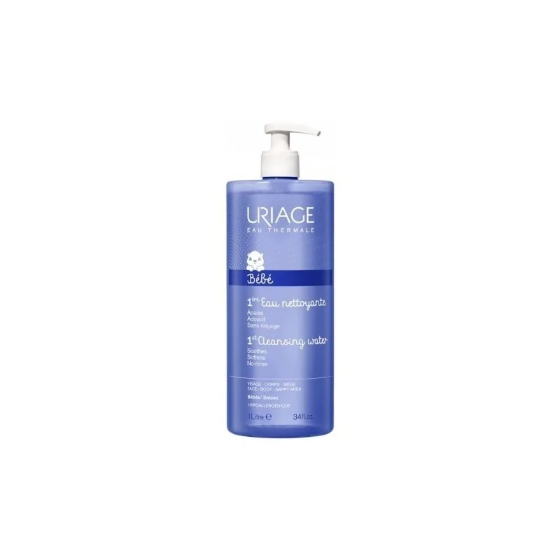 Uriage Bebe 1ère Eau Nettoyante Visage Corps et Siege 1 l