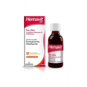 Vitabiotics Hemavit Fer Complexes Vitamines B et Minéraux Liquide – 200 ml